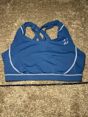 Peloton Navy Blue Strappy-Back Sports Bra